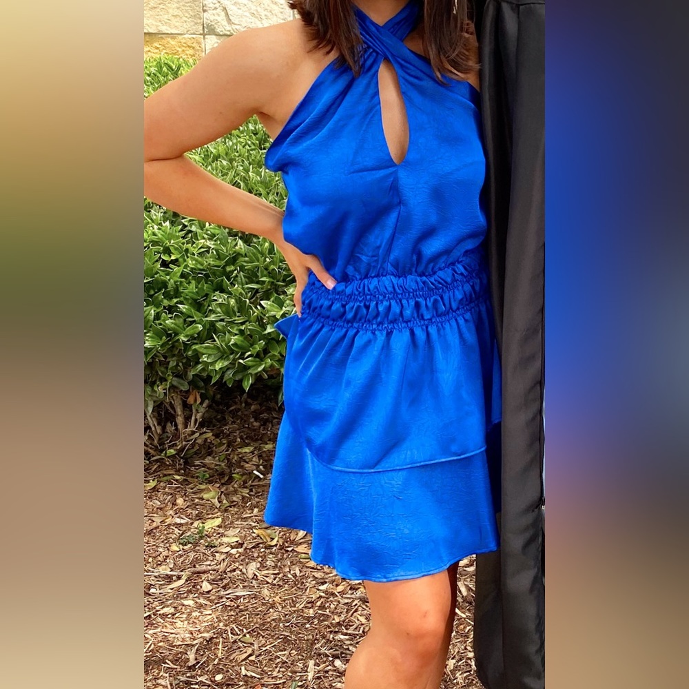 Hemline - Royal Blue Halter Dress